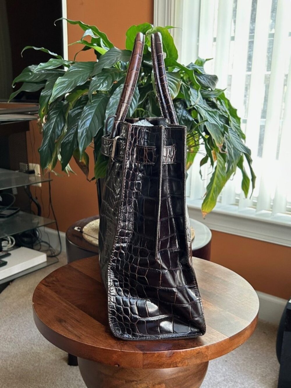 FURLA Leather Tote Bag Chocolate Brown - Picture 6 of 13